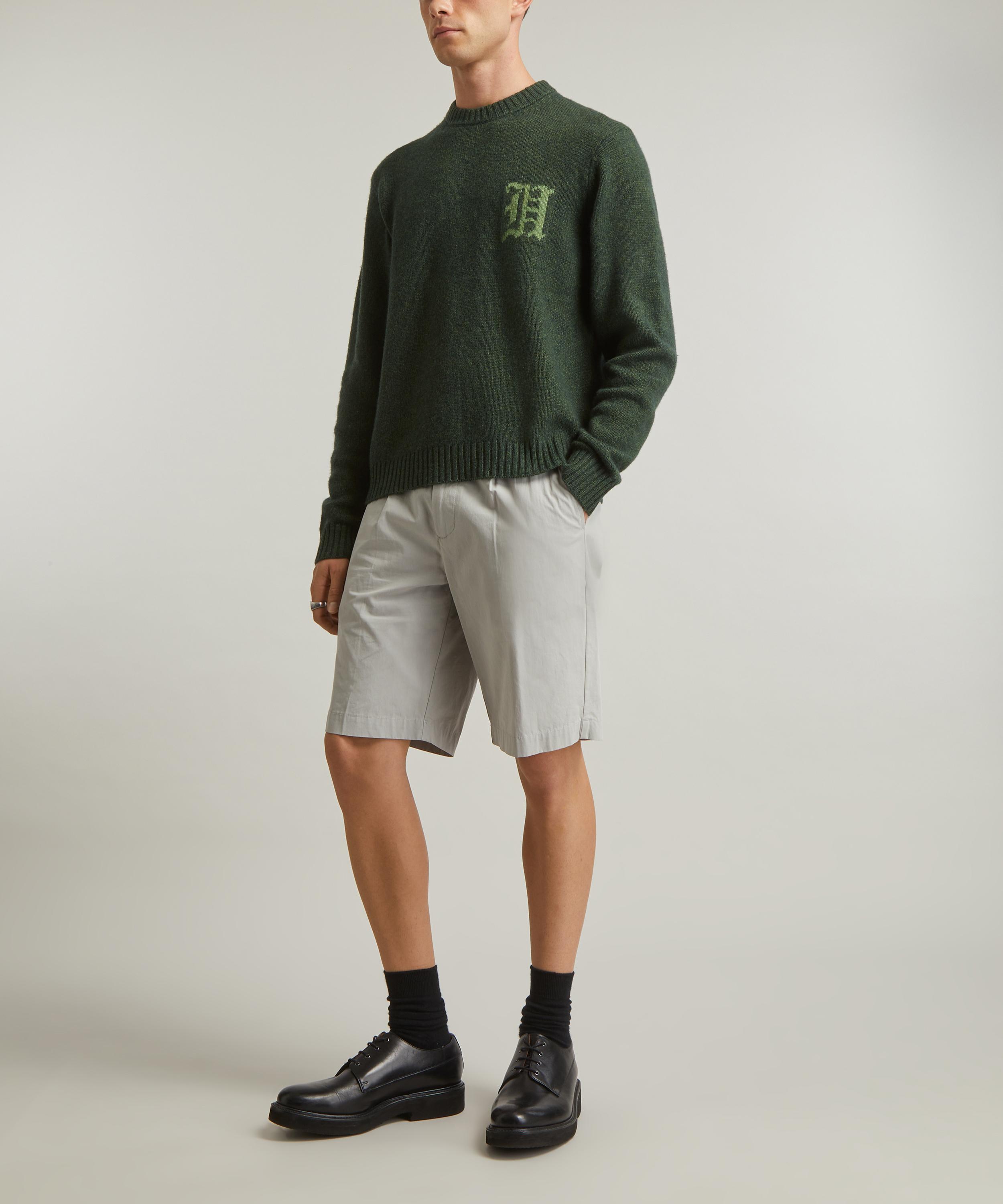 Han Kjobenhavn Intarsia Logo Crewneck Jumper | Liberty