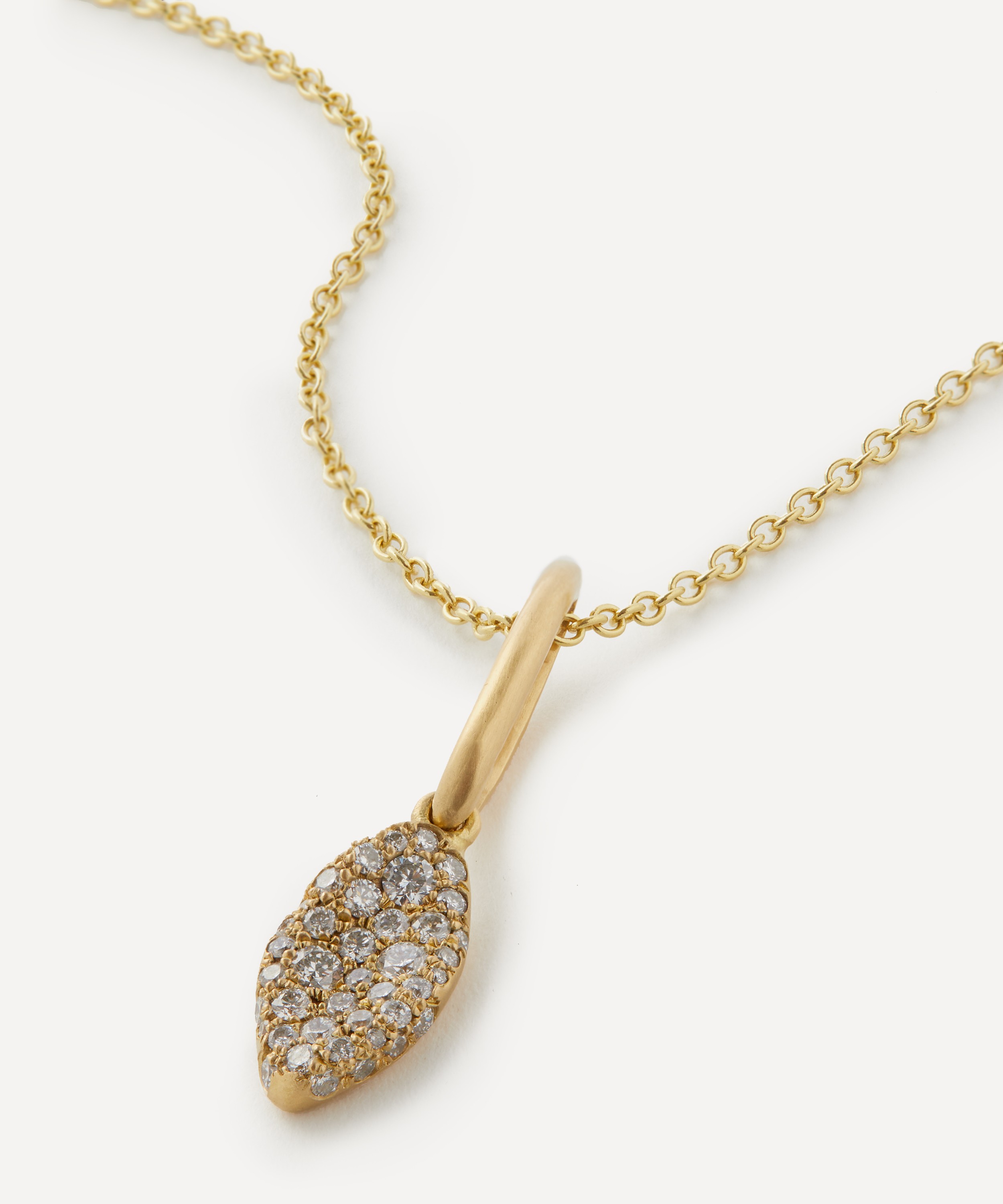 Nada Ghazal - 18ct Gold Baby Malak Ice Original Marquise Pendant Necklace image number 0