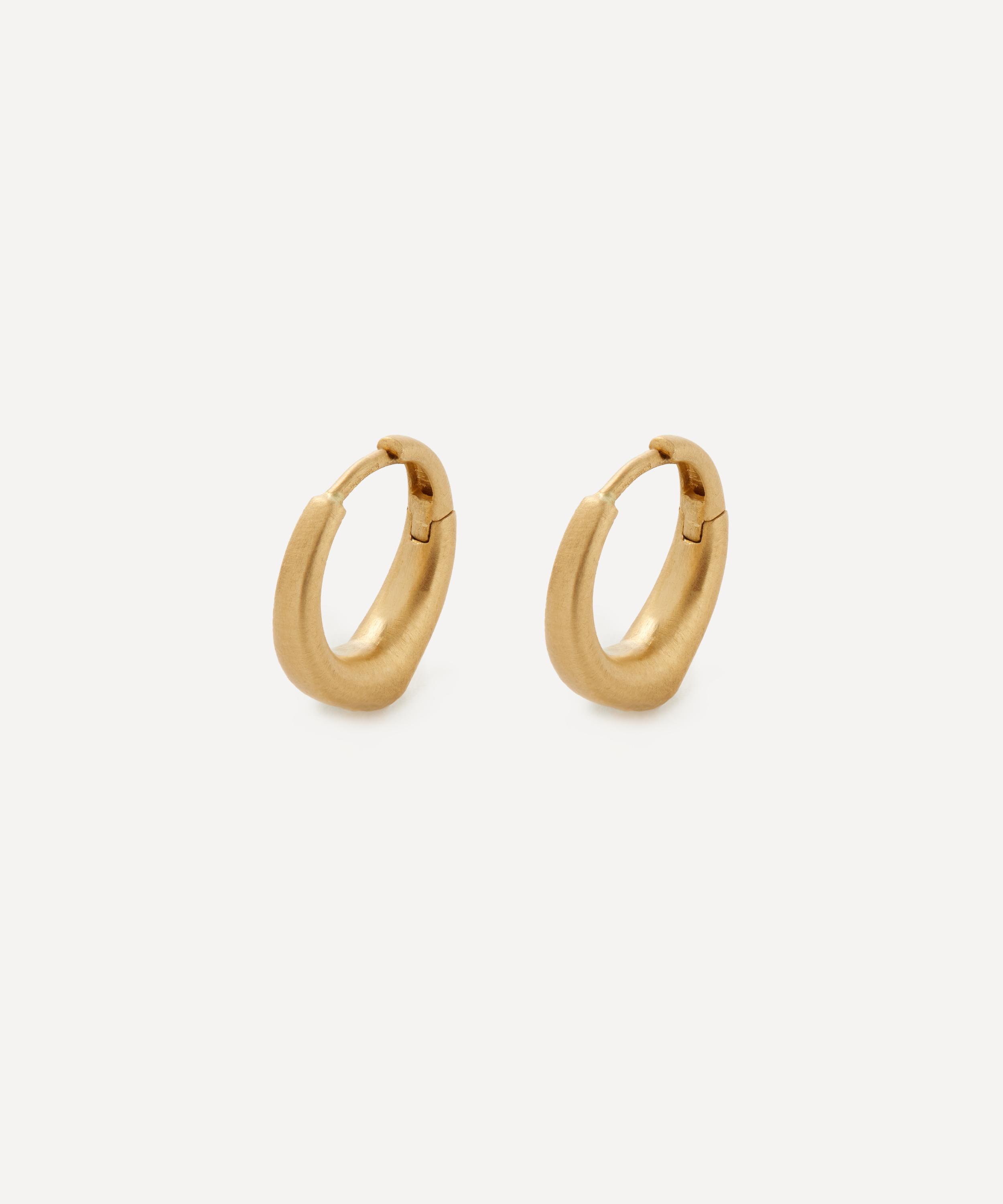 Nada Ghazal - 18ct Gold The Arch Pure Huggie Hoop Earrings