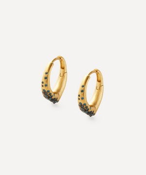 Nada Ghazal - 18ct Gold The Arch Prosperity Mini Hoop Earrings image number 0