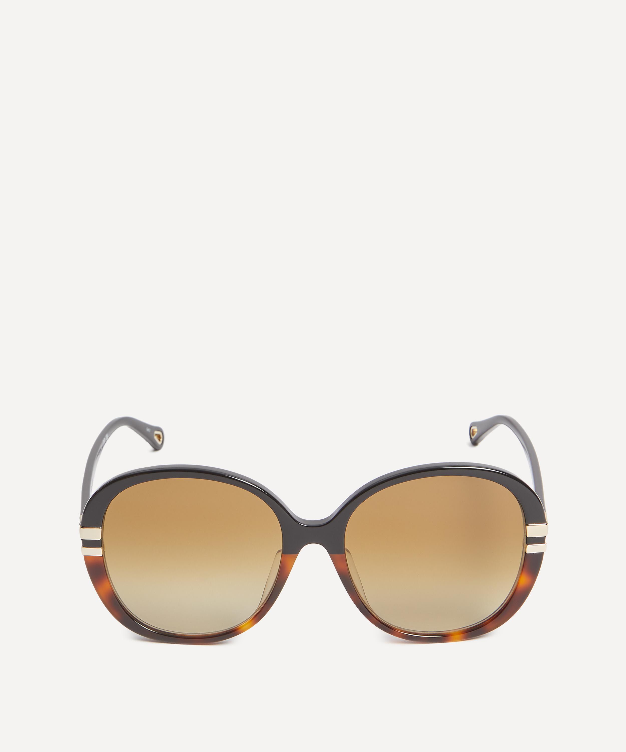 Round shop oversized sunglasses