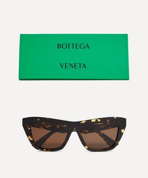 Bottega Veneta - Havana Cat Eye Sunglasses image number 3