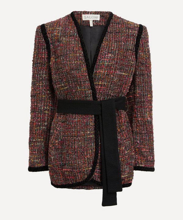 Saloni - Haru Belted Tweed Jacket