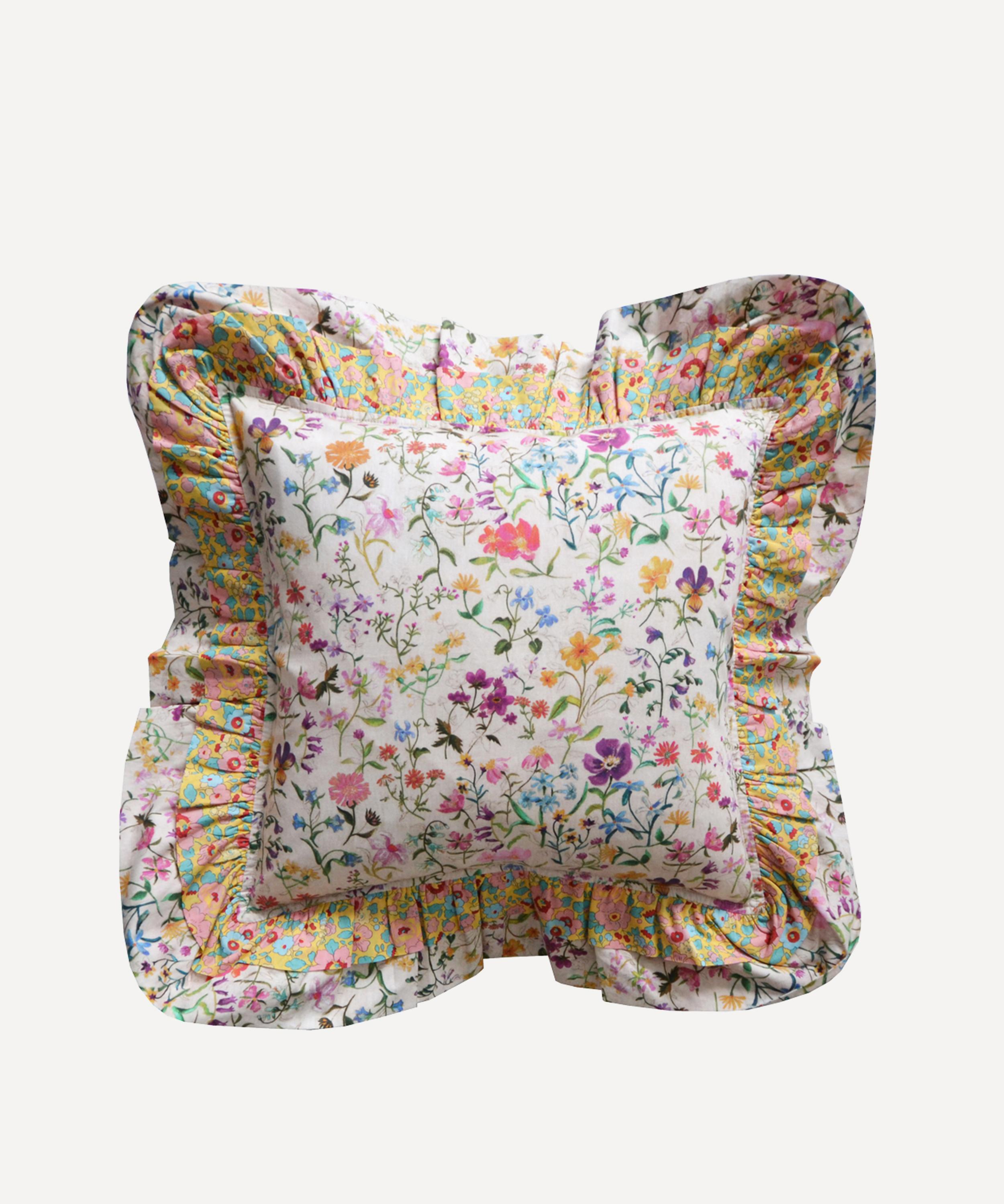 Coco & Wolf - Double Ruffle Linen Garden Square Cushion