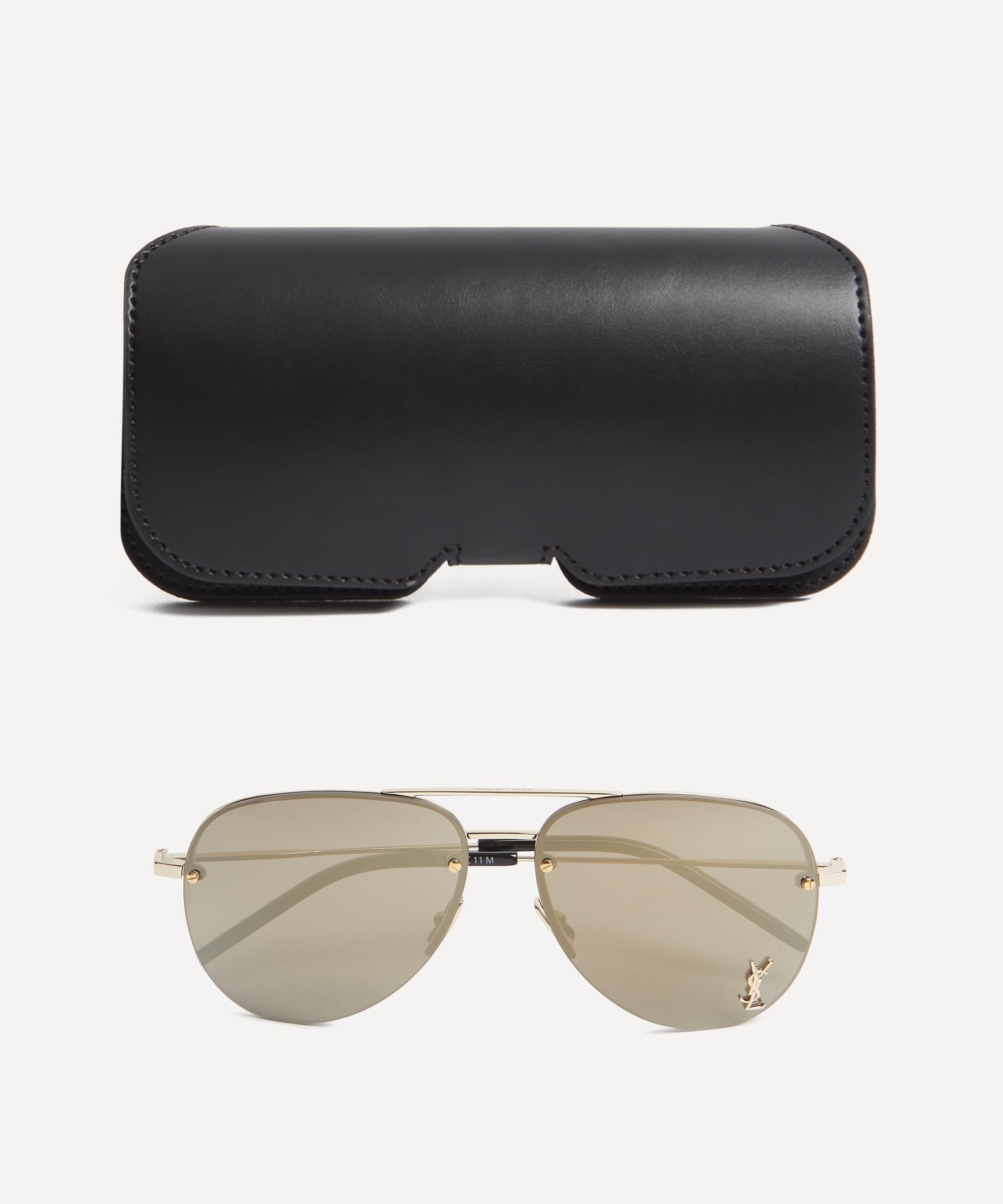 Saint Laurent - Aviator Metal Sunglasses image number 3