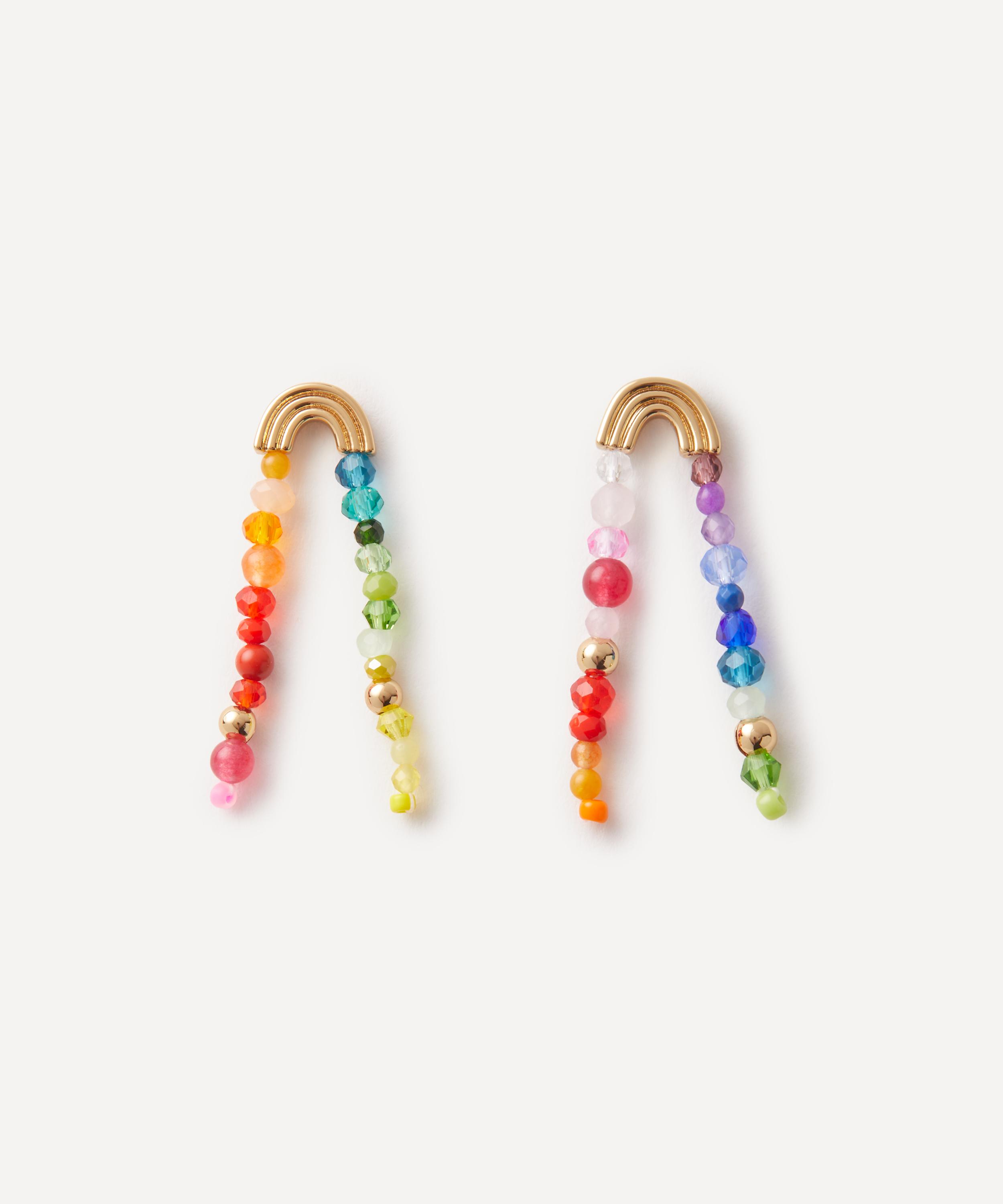 ANNI LU - 18ct Gold-Plated Tropicana Double Rainbow Drop Earrings image number 0