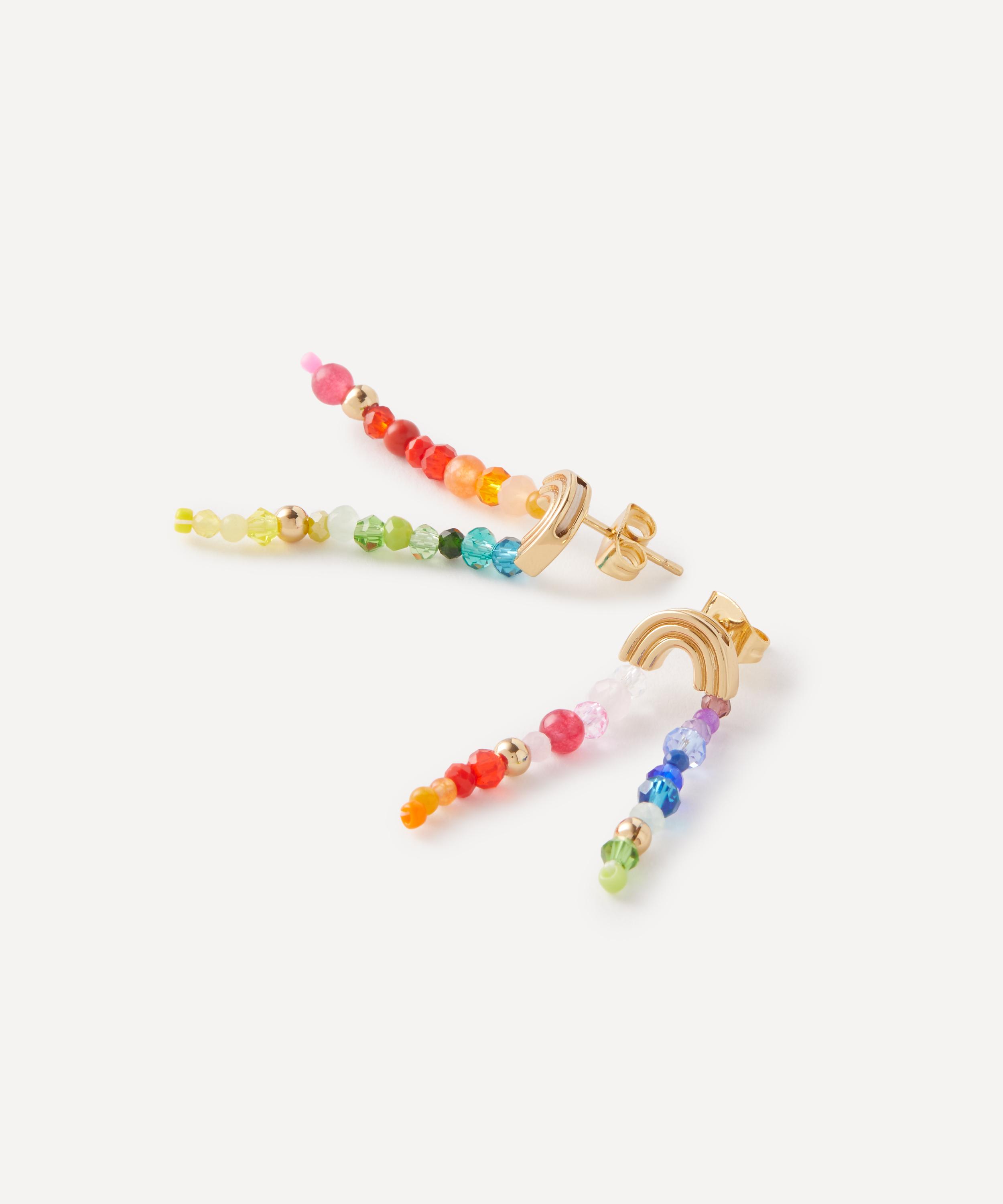 ANNI LU - 18ct Gold-Plated Tropicana Double Rainbow Drop Earrings image number 1