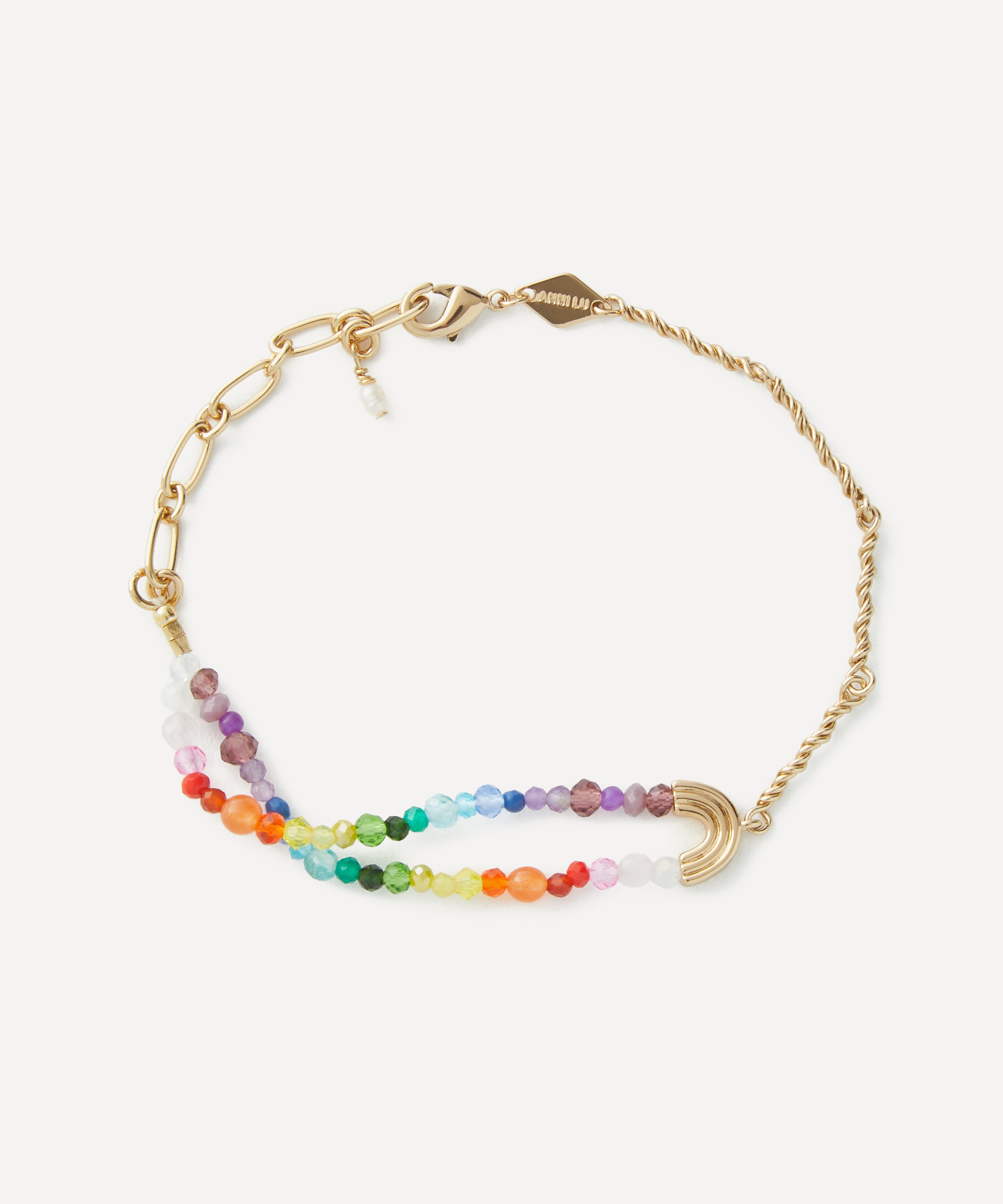 ANNI LU - 18ct Gold-Plated Tropicana Double Rainbow Bracelet image number null