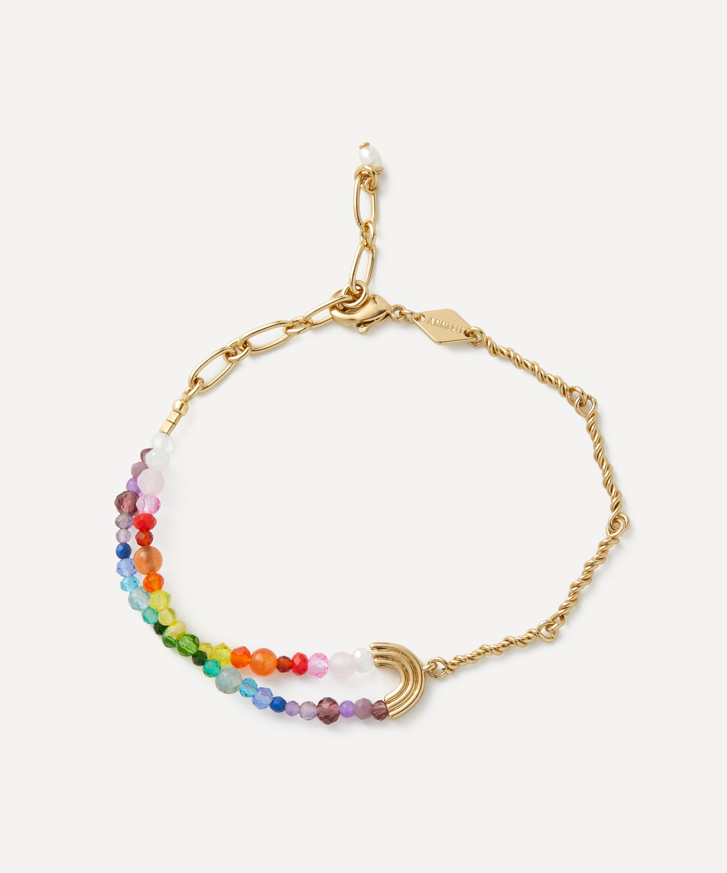 ANNI LU - 18ct Gold-Plated Tropicana Double Rainbow Bracelet image number 0