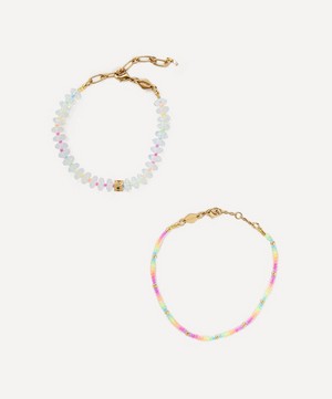 ANNI LU - 18ct Gold-Plated Neon Rainbow and Ice Ice Bracelet Set of Two image number 0
