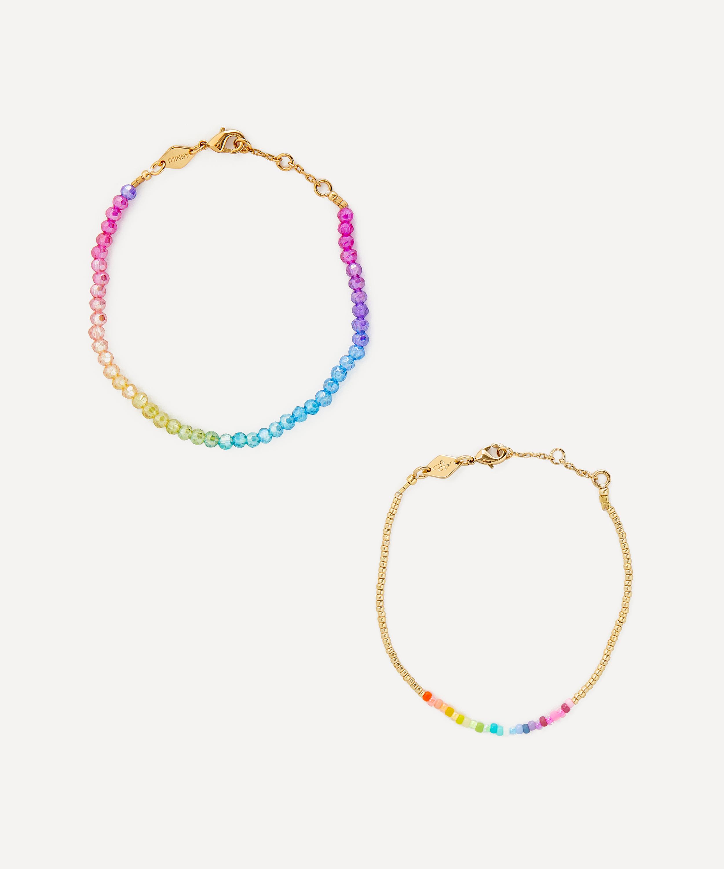 ANNI LU - 18ct Gold-Plated Seaside Shimmer and Golden Rainbow Bracelet Set of Two image number 0