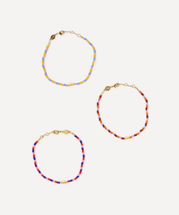 ANNI LU - 18ct Gold-Plated Paradiso Lemon Lobster and Paradiso Cherry Candy Bracelet Set of Two image number null