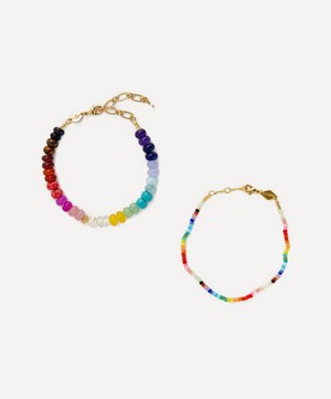 ANNI LU - 18ct Gold-Plated Iris and Nuanua Beaded Bracelet Set of Two image number 0