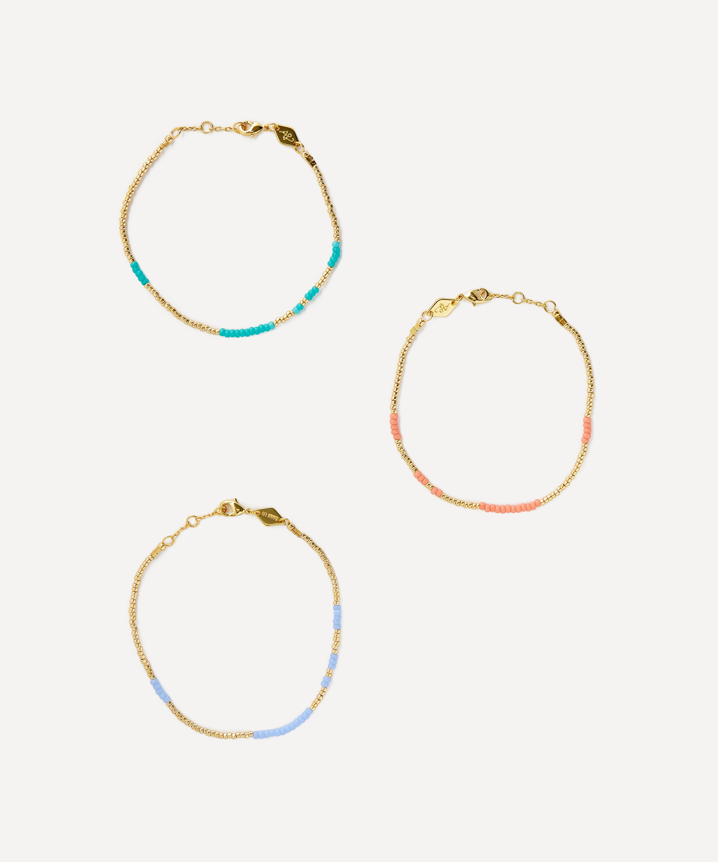 ANNI LU - 18ct Gold-Plated Asym Beaded Bracelet Set of Three image number 0