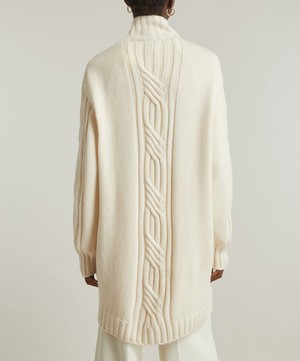Max Mara - Alcazar Long Wool and Cashmere Cardigan image number 3