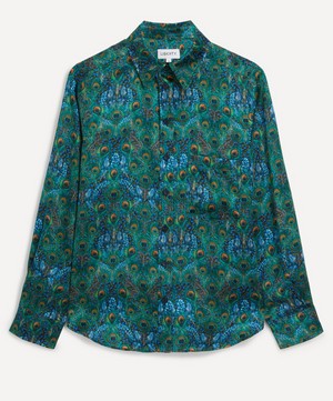 Liberty - Peacock Manor Relaxed Silk Shirt image number 0