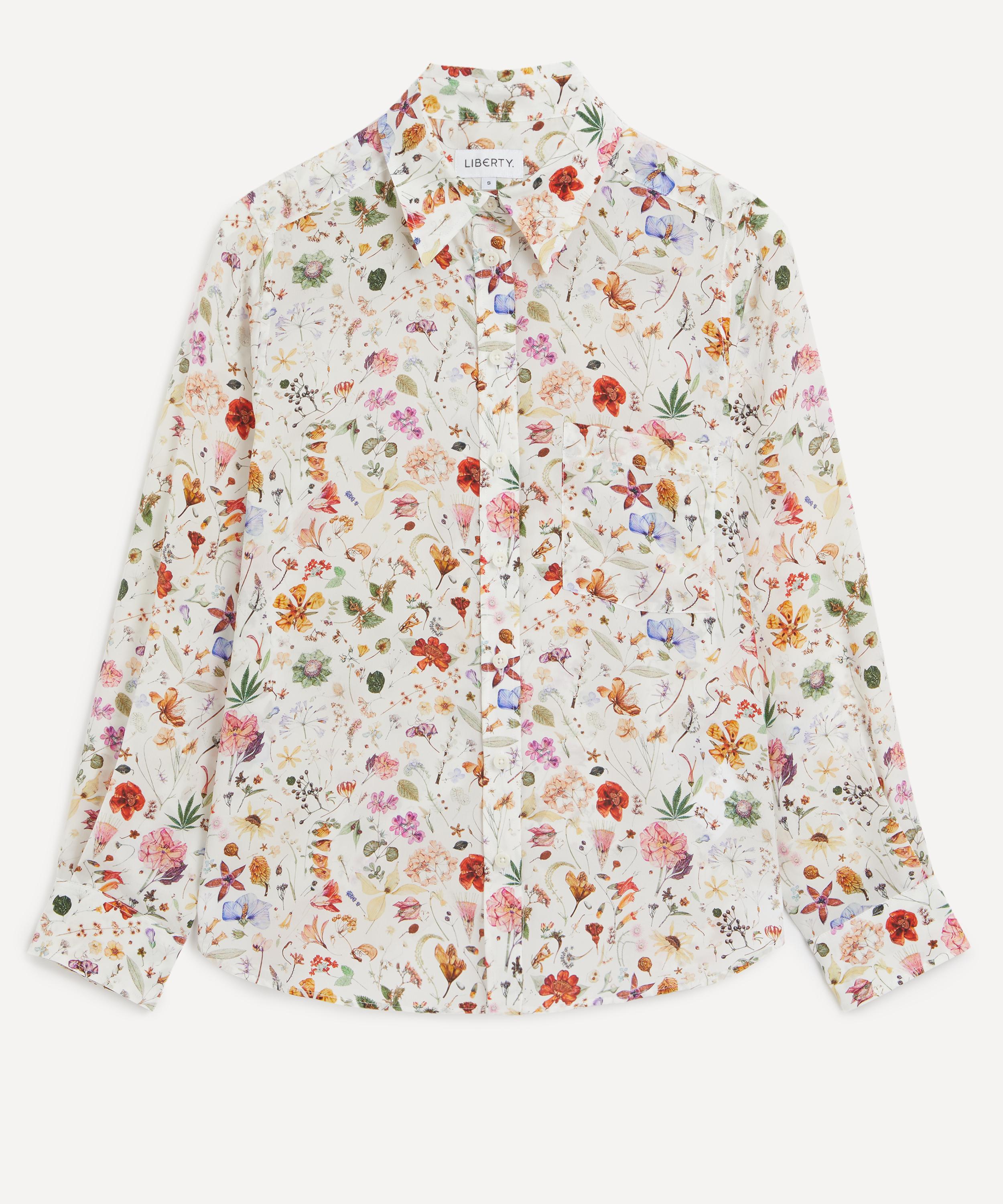 Floral Print Silk Shirt