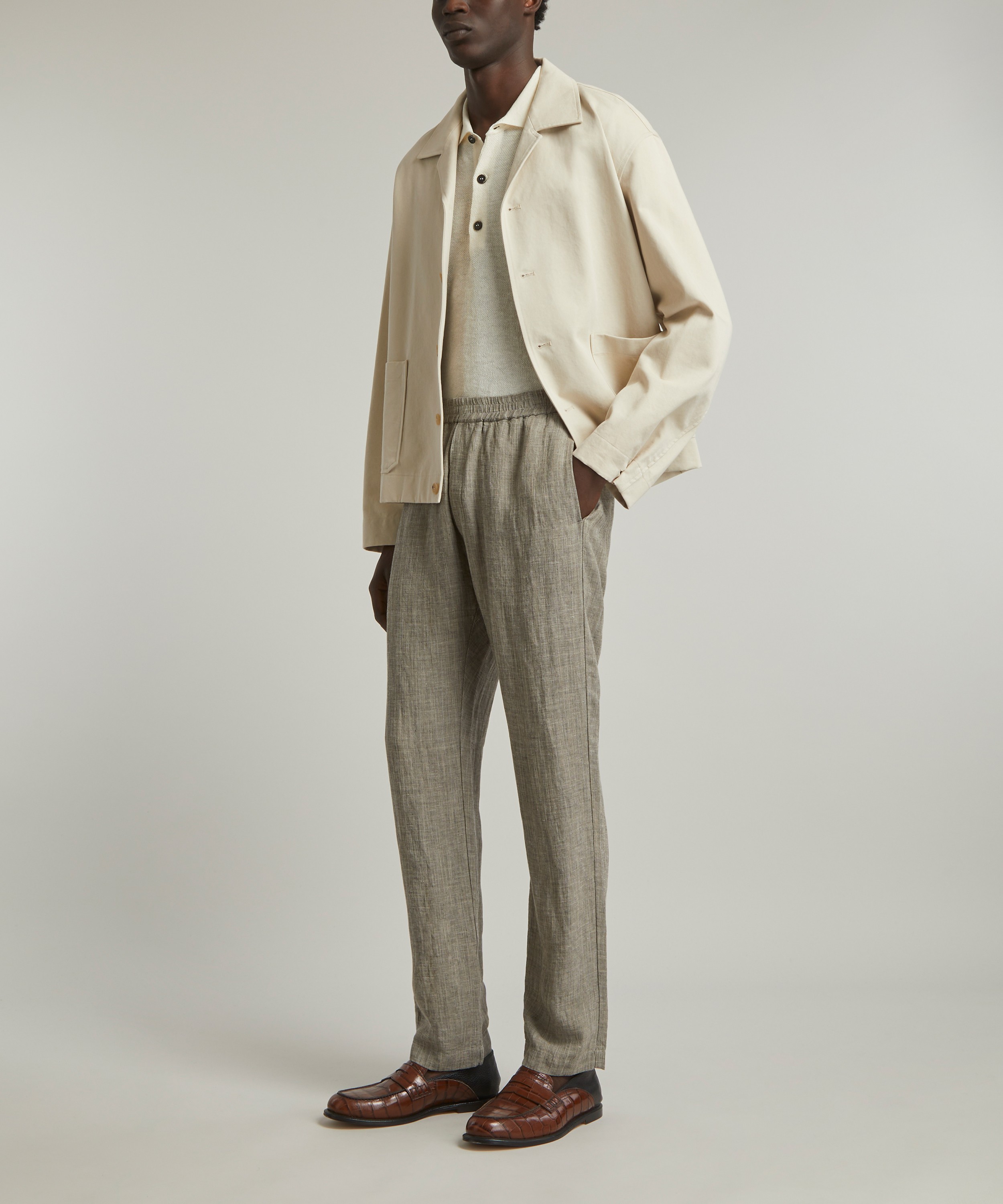 Barena - Marco Linen-Blend Polo Shirt image number 1