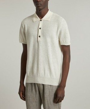 Barena - Marco Linen-Blend Polo Shirt image number 2