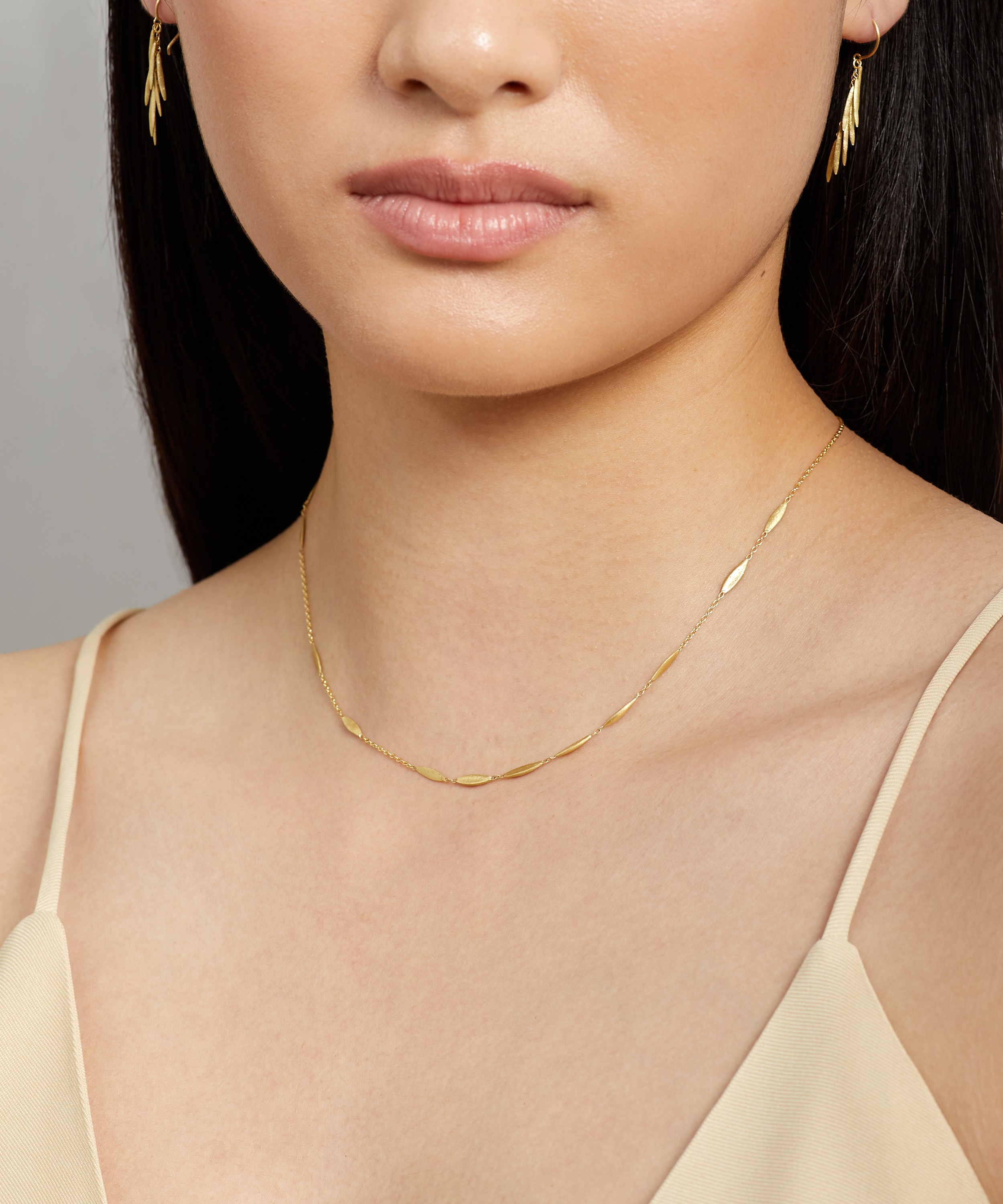 Sia Taylor - 18ct Gold Grass Seeds Necklace image number 1