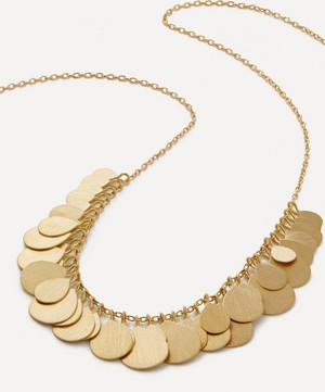 Sia Taylor - 18ct Gold Petals Arc Necklace image number 1