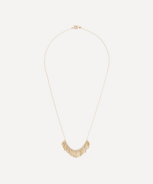 Sia Taylor - 18ct Gold Tiny Dandelion Arc Necklace image number null