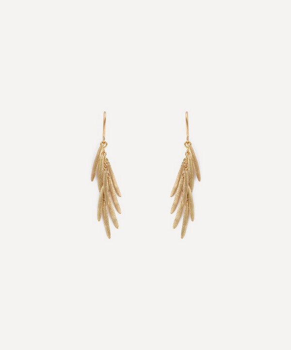 Sia Taylor - 18ct Gold Grass Seeds Drop Earrings