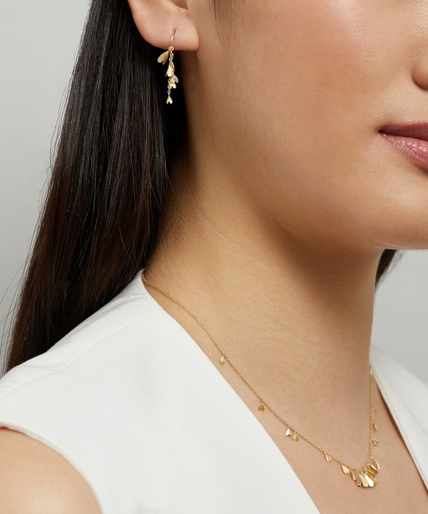 Sia Taylor - 18ct Gold Tiny Wings Drop Earrings