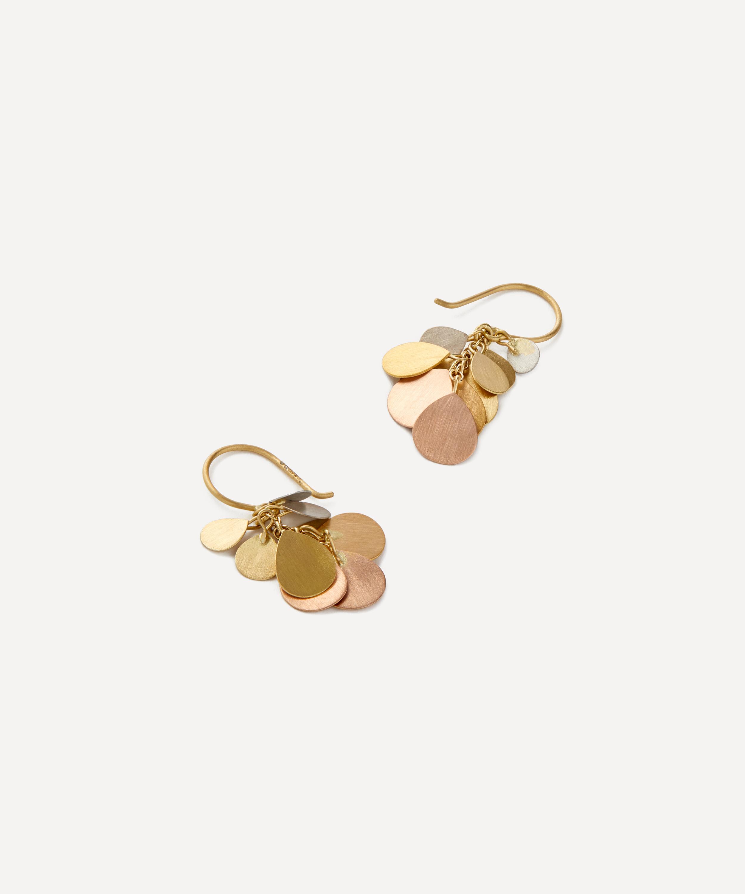 Sia Taylor - 18ct-24ct Gold Rainbow Petals Drop Earrings image number 2