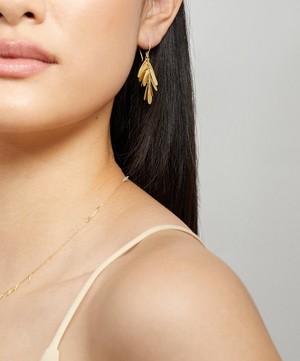 18ct Gold Daisy Drop Earrings
