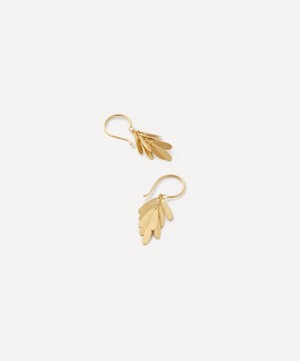 Sia Taylor - 18ct Gold Tiny Daisy Drop Earrings image number 1