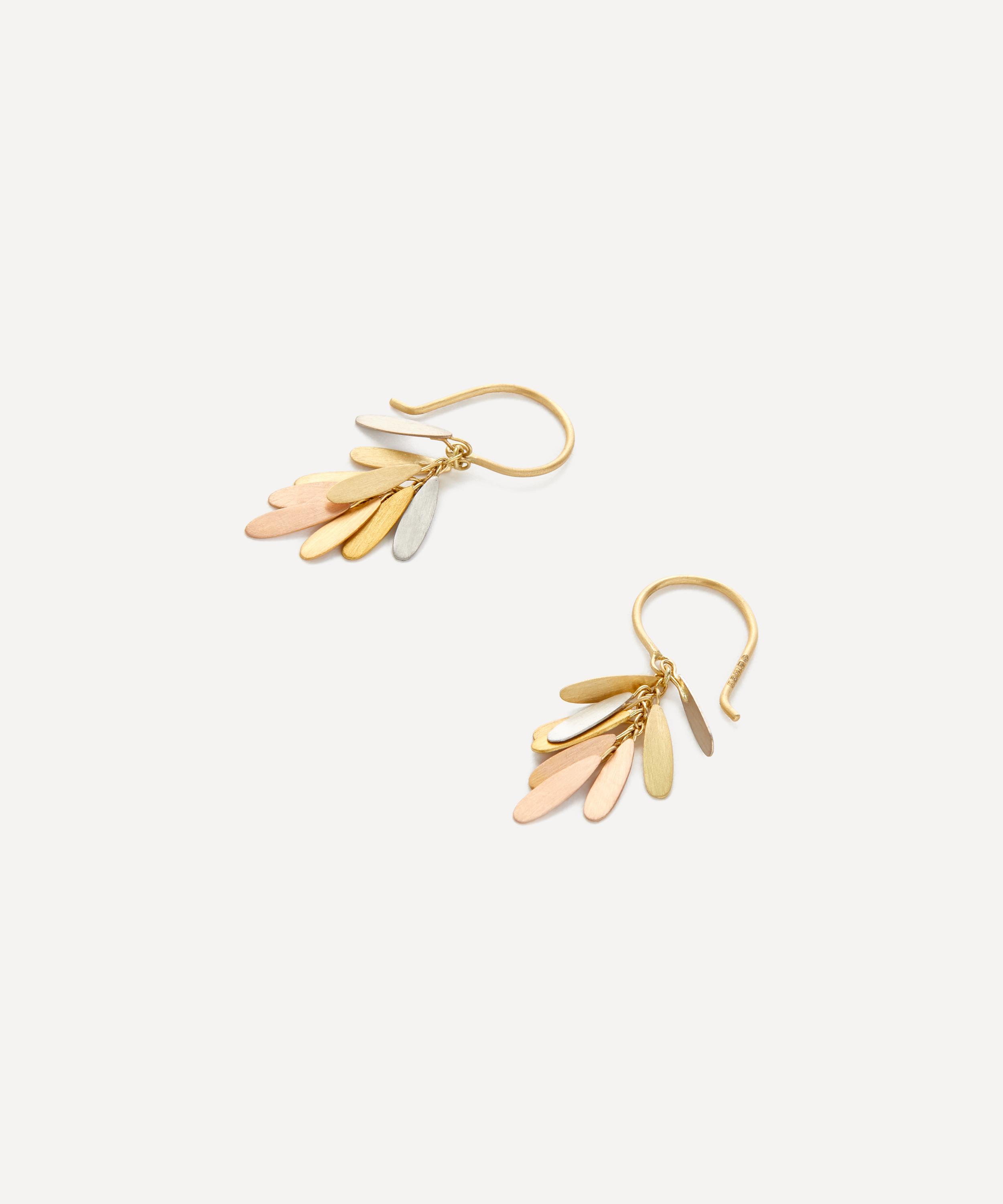 Sia Taylor - 18ct-24ct Gold Rainbow Tiny Daisy Drop Earrings image number 1