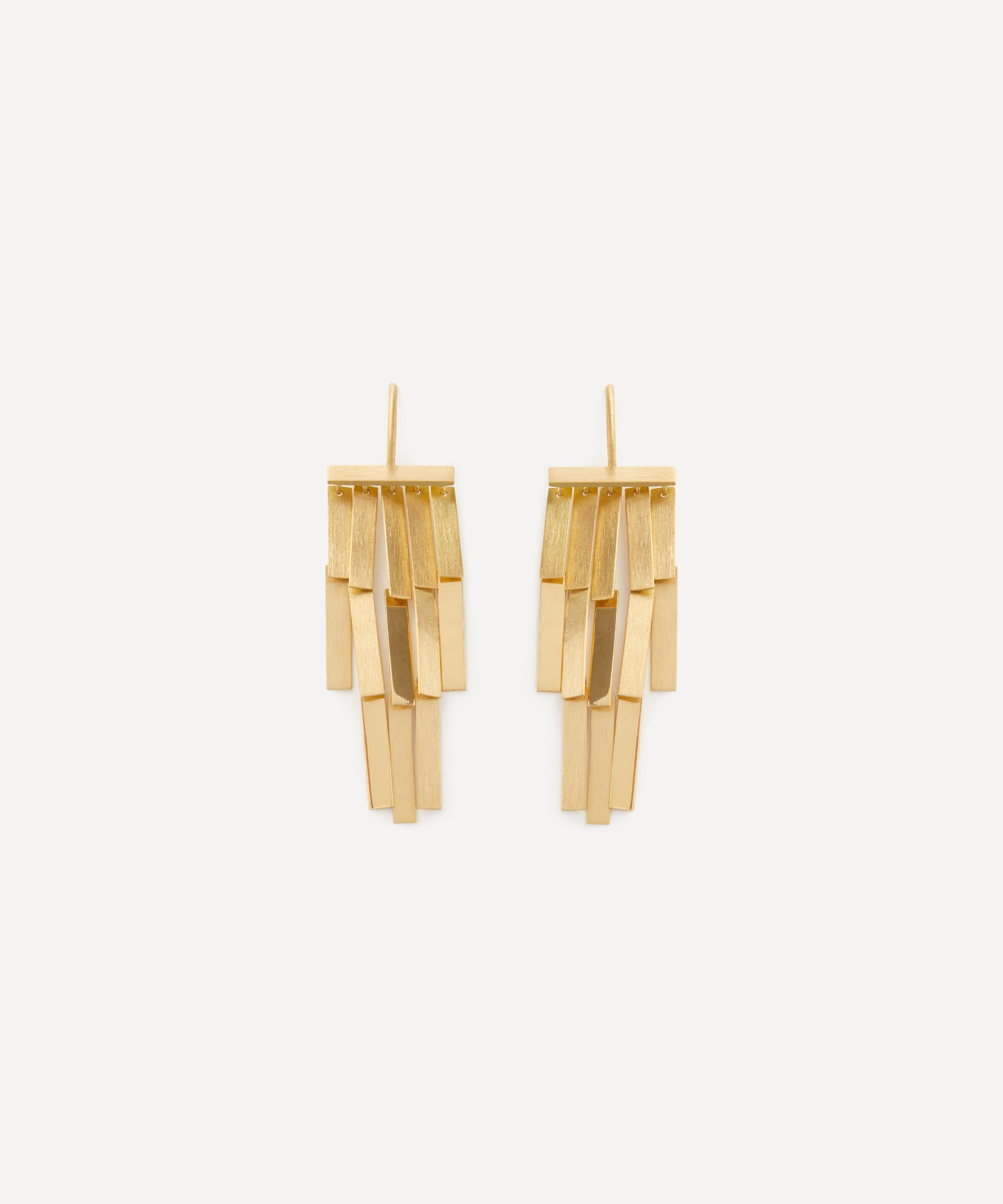 Sia Taylor - 18ct Gold Long Rainfall Drop Earrings image number 0