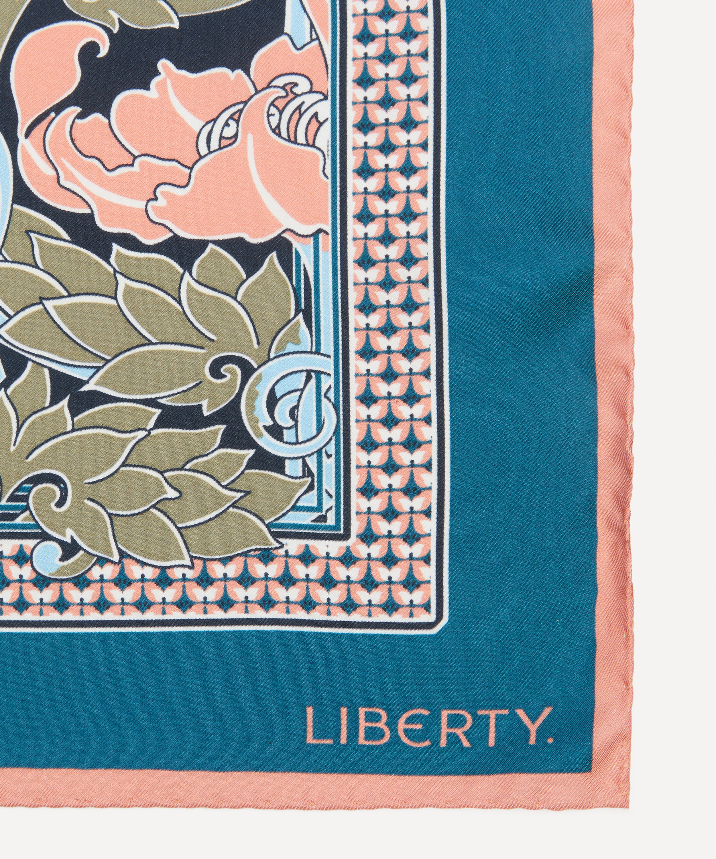 Liberty - Alphabet Pewter Poppy I 45X45 Silk Scarf image number 3