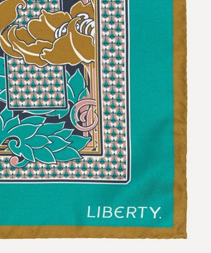 Liberty - Alphabet Pewter Poppy M 45X45 Silk Scarf image number 3