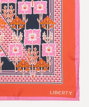 Liberty - Alphabet Poppy Hedgerow X 45X45 Silk Scarf image number 3