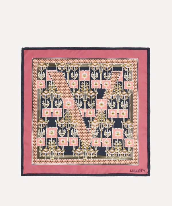 Liberty - Alphabet Poppy Hedgerow V 45X45 Silk Scarf image number null