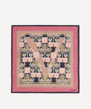 Liberty - Alphabet Poppy Hedgerow V 45X45 Silk Scarf image number 0