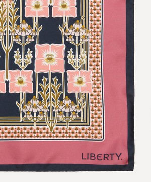 Liberty - Alphabet Poppy Hedgerow V 45X45 Silk Scarf image number 3