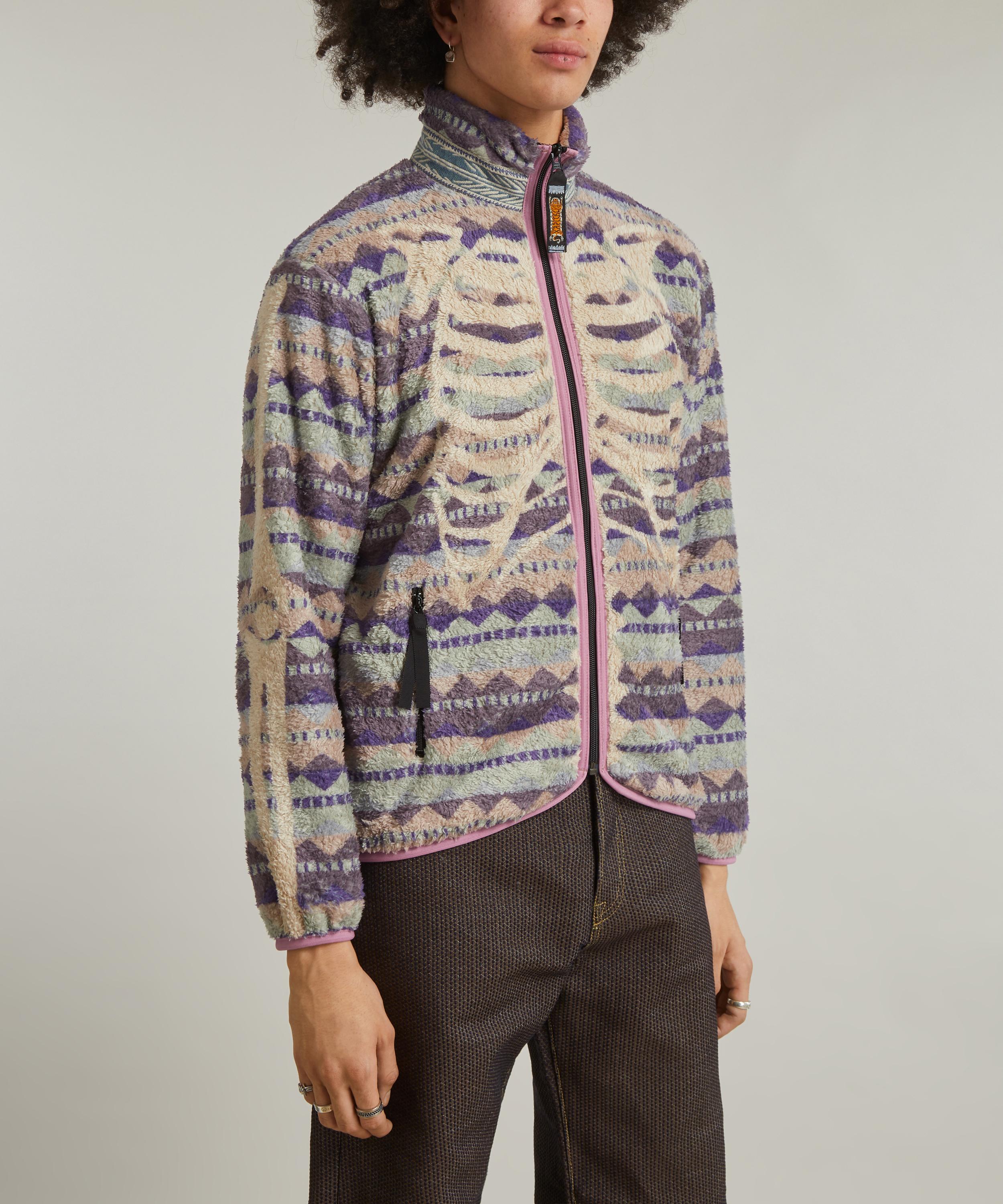 Kapital Ashland Printed Bone Zip-Up Fleece Blouson | Liberty