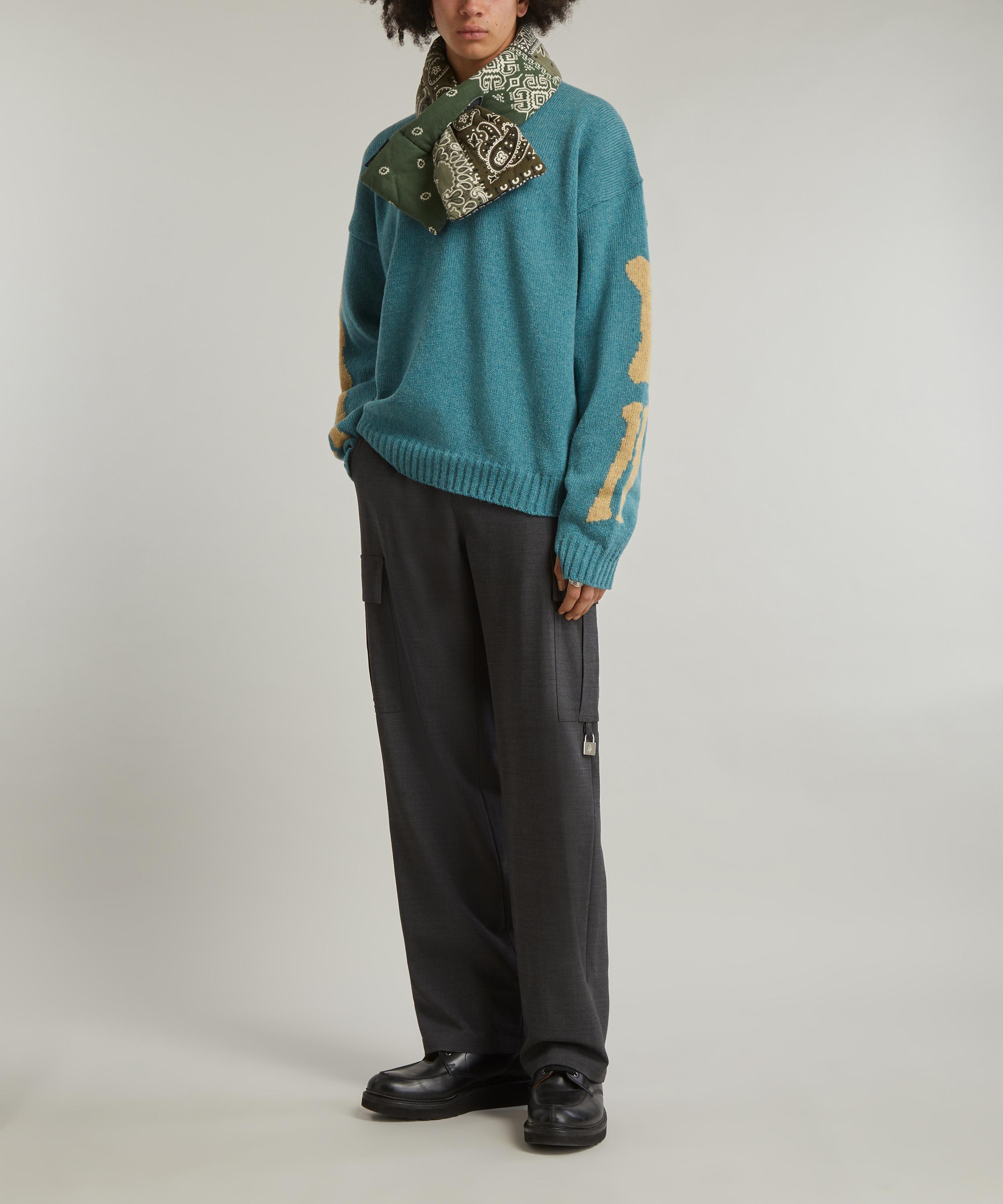 Kapital - Wool Bone Pattern Crew Sweater image number 1