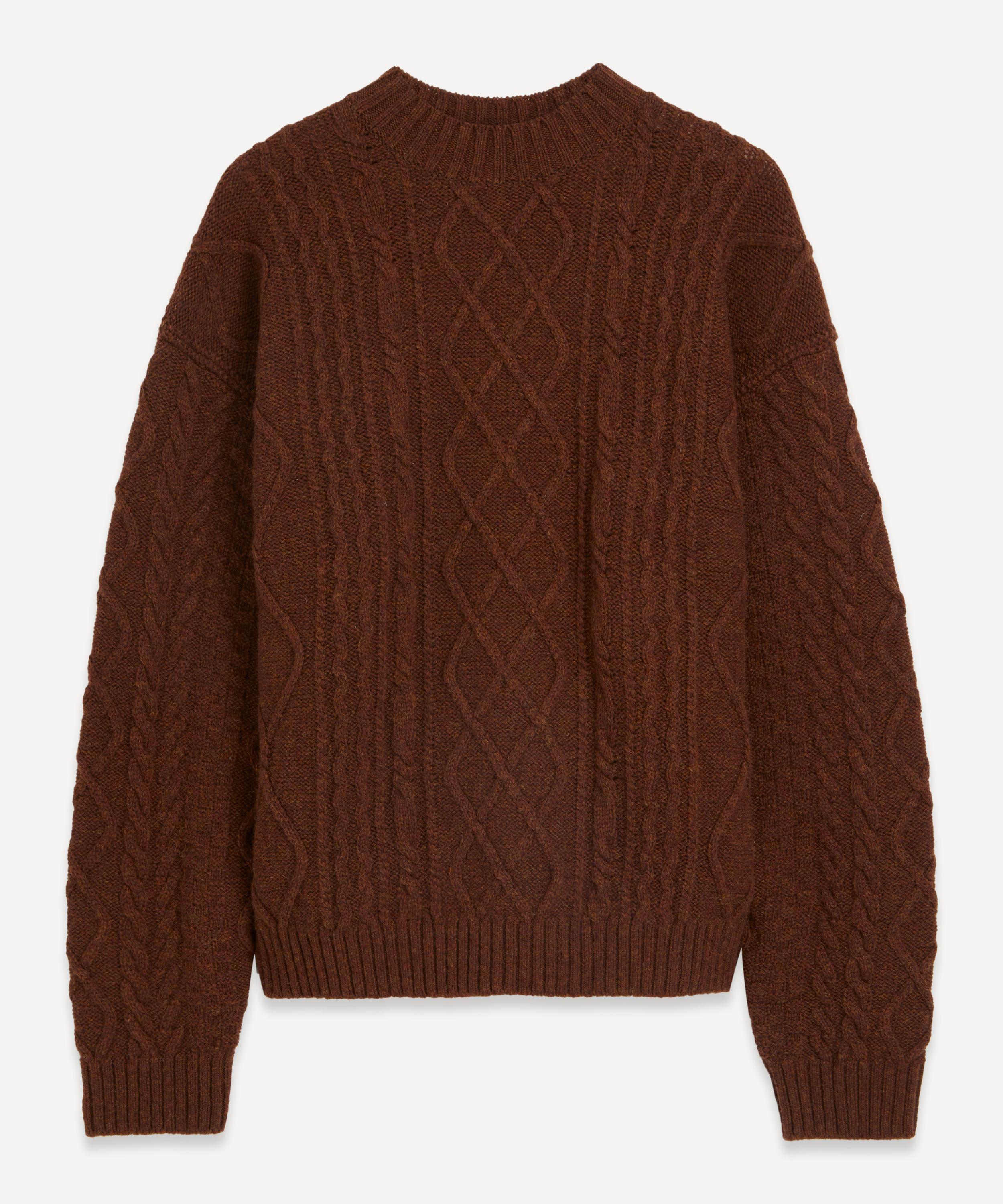 Kapital - Wool Cable Knit Crew Sweater image number 0