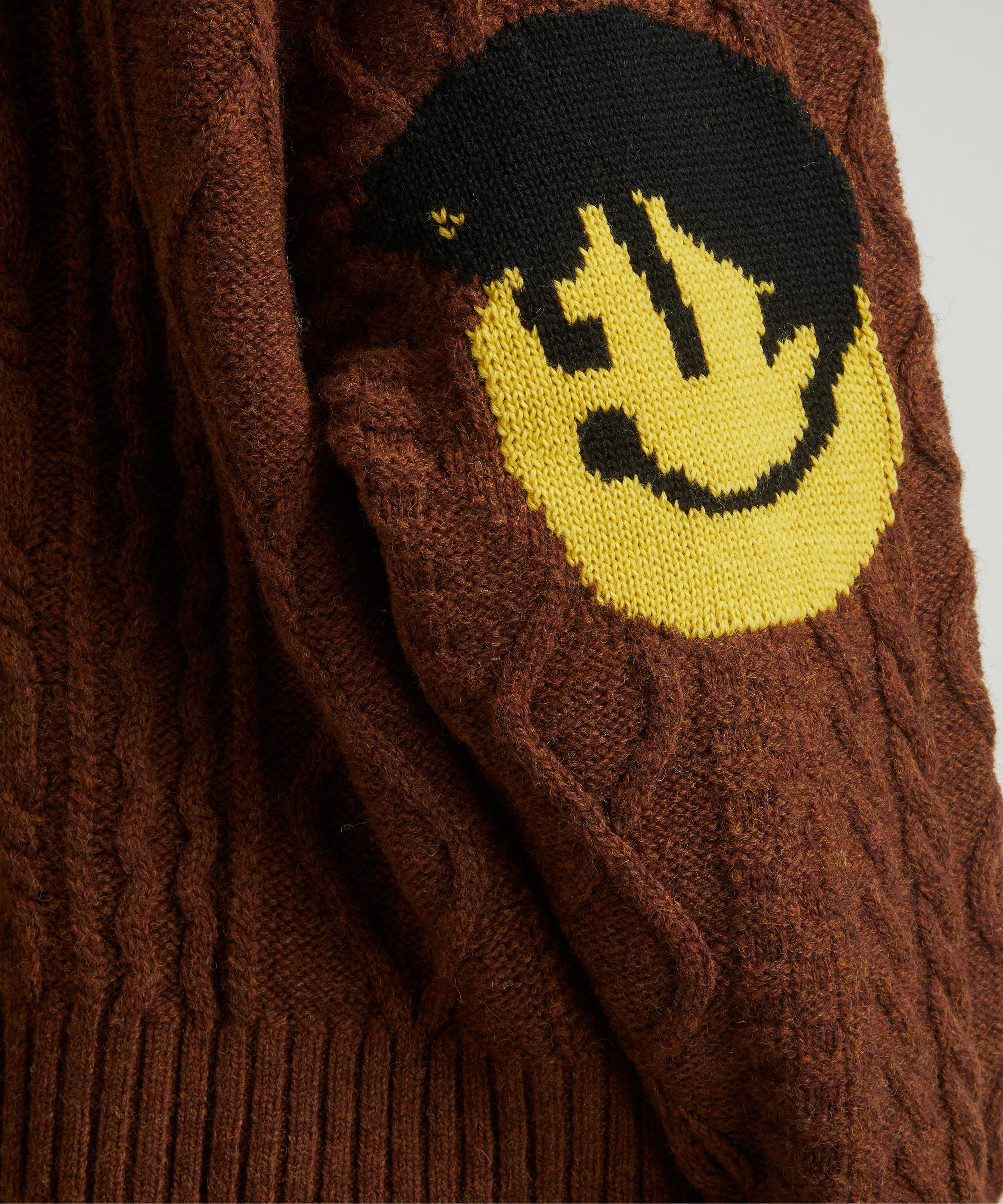 Kapital - Wool Cable Knit Crew Sweater image number 4