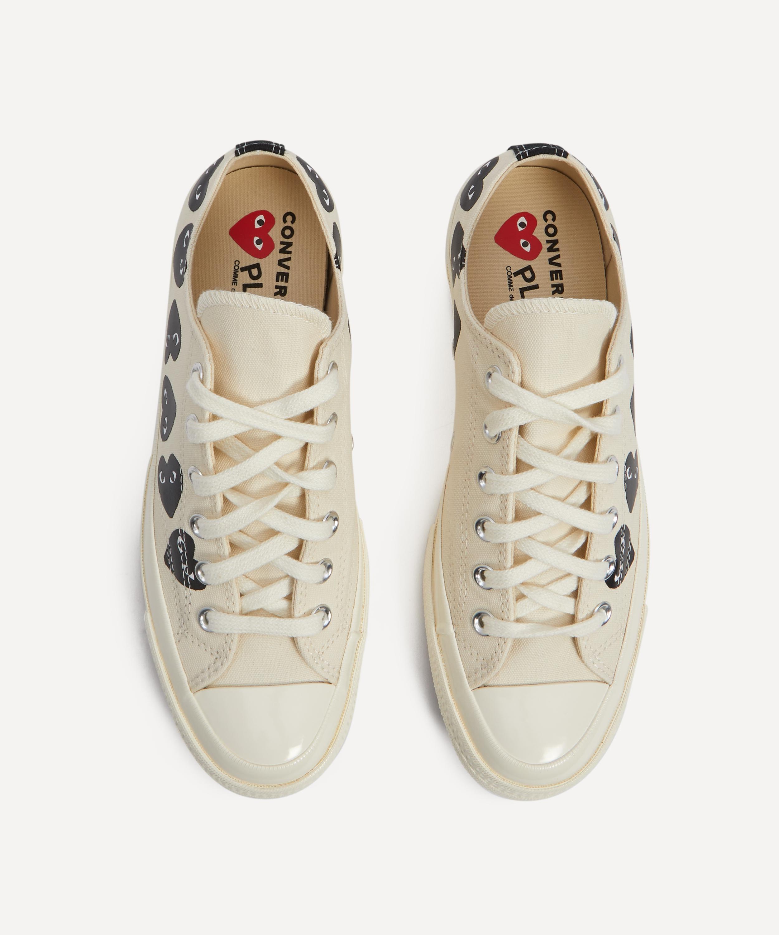 Comme des Garçons Play - x Converse 70s Canvas Multi-Heart Low-Top Trainers image number 1