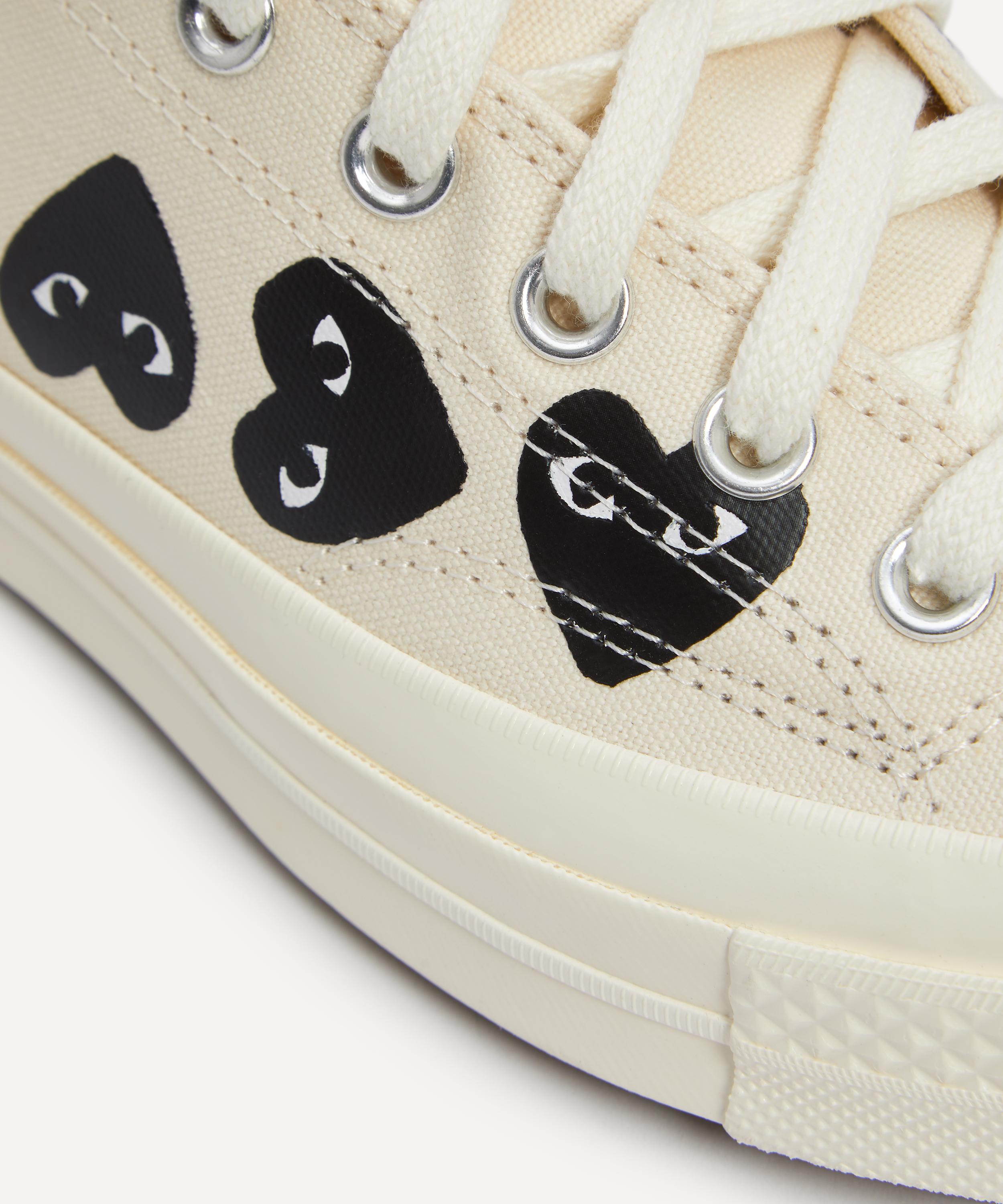 Comme des Garçons Play - x Converse 70s Canvas Multi-Heart Low-Top Trainers image number 4