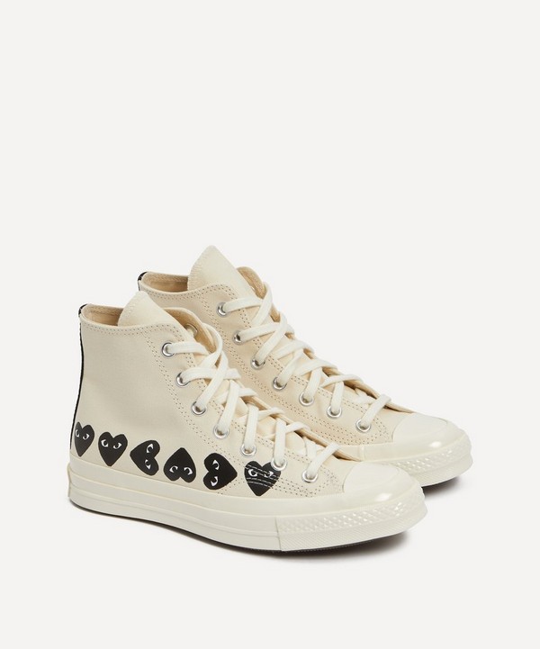 Comme des Garçons Play - x Converse 70s Multi-Heart Hi-Top Canvas Trainers image number null
