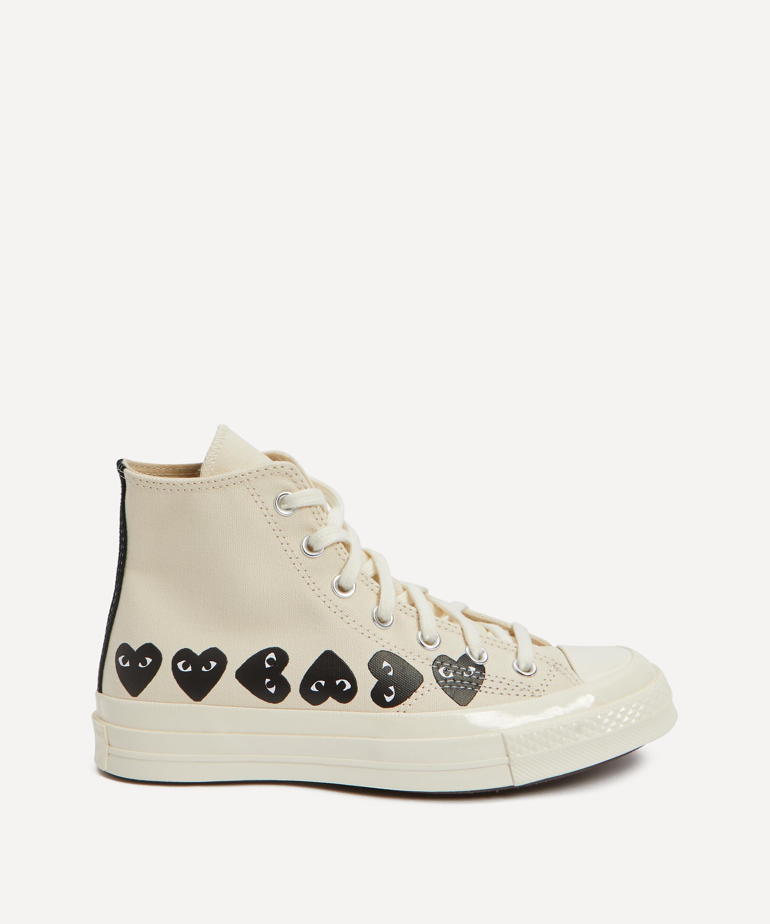 Comme des Garçons Play - x Converse 70s Multi-Heart Hi-Top Canvas Trainers image number 2