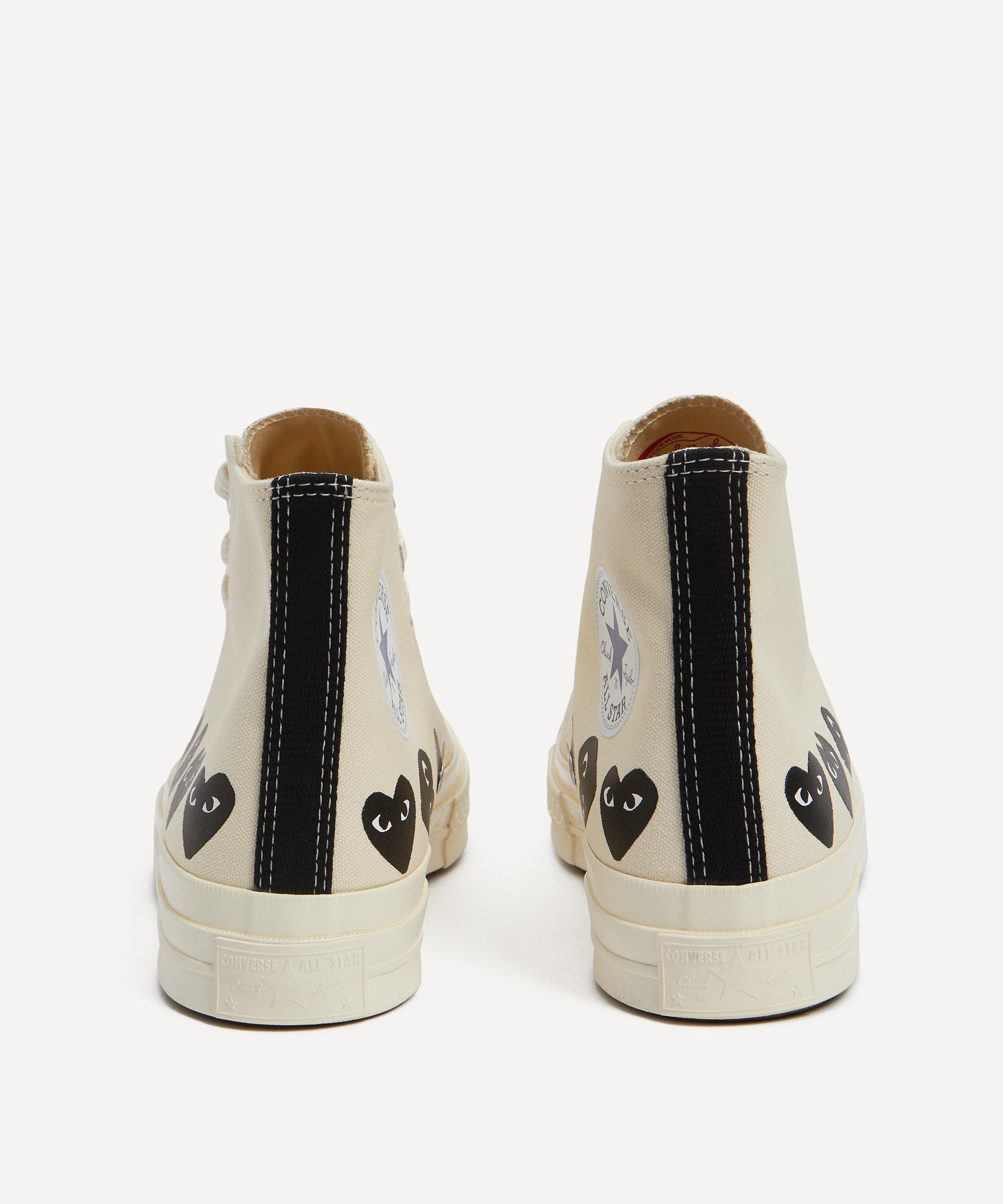 Comme des Garçons Play - x Converse 70s Multi-Heart Hi-Top Canvas Trainers image number 3