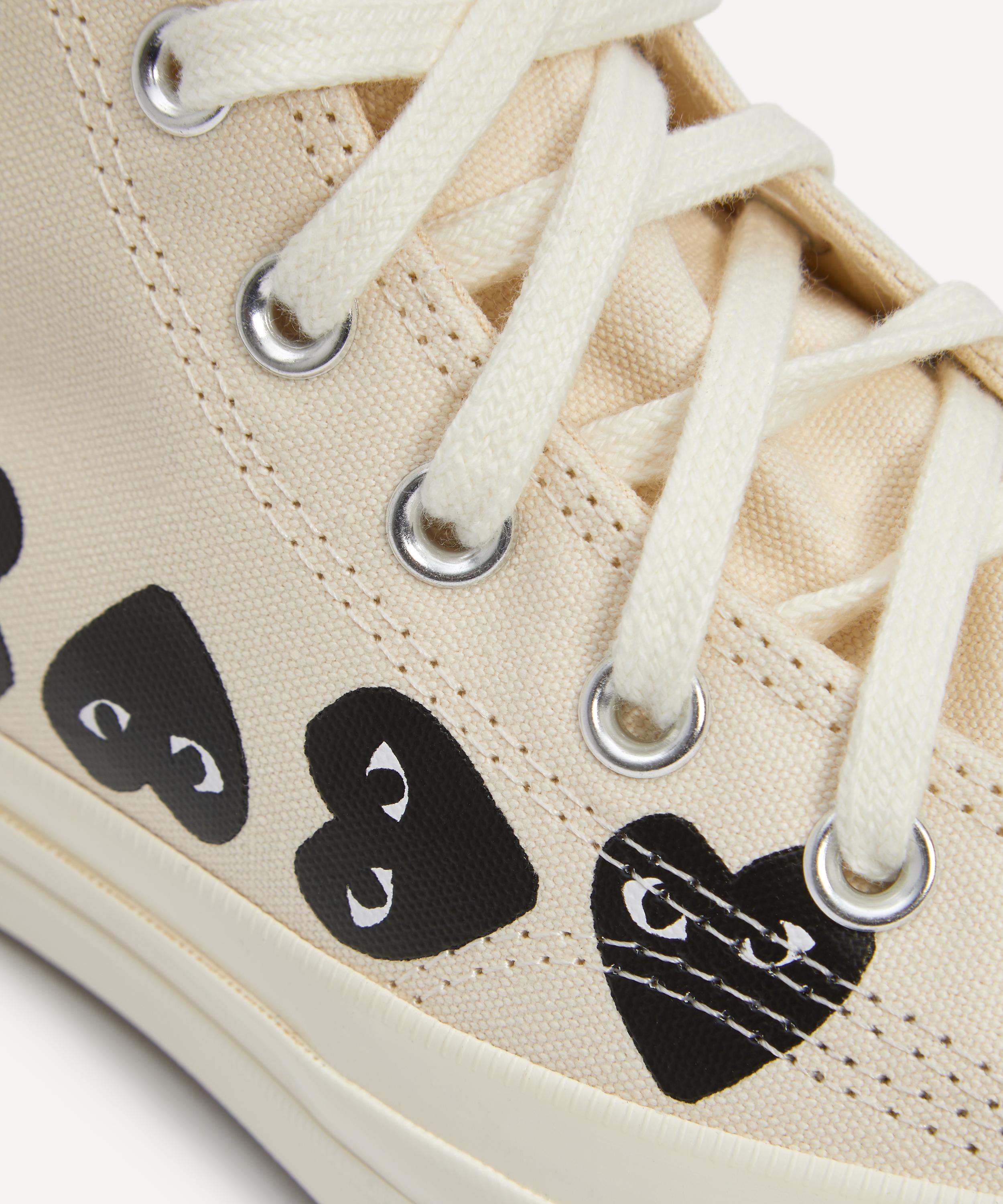 Comme des Garçons Play - x Converse 70s Multi-Heart Hi-Top Canvas Trainers image number 4