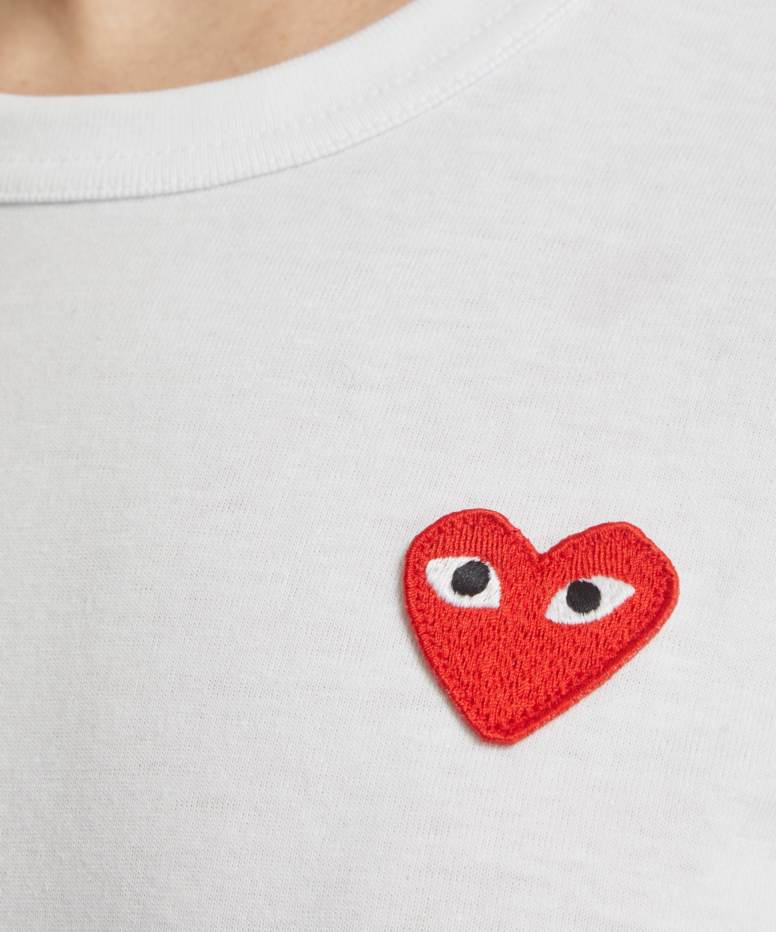 Comme des garcons play cotton black heart hotsell emblem tee